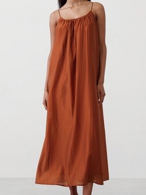 Like New Organza Dress Rust Color